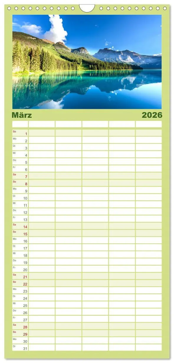 Bild: 9783516505078 | Familienplaner 2026 - British Columbia - Faszination Kanada mit 5...