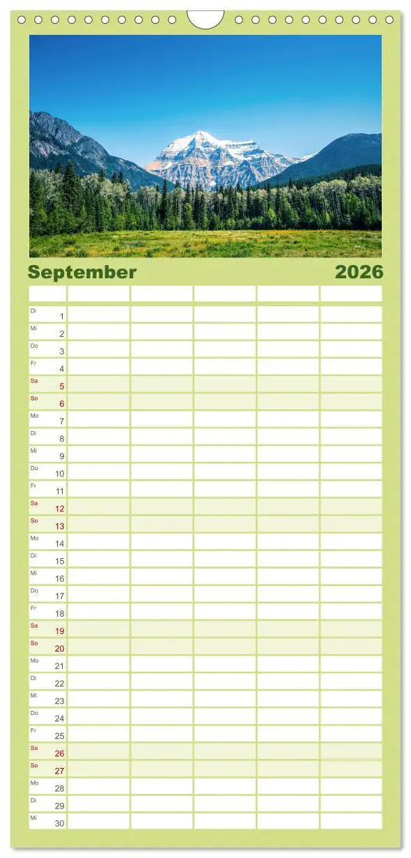 Bild: 9783516505078 | Familienplaner 2026 - British Columbia - Faszination Kanada mit 5...
