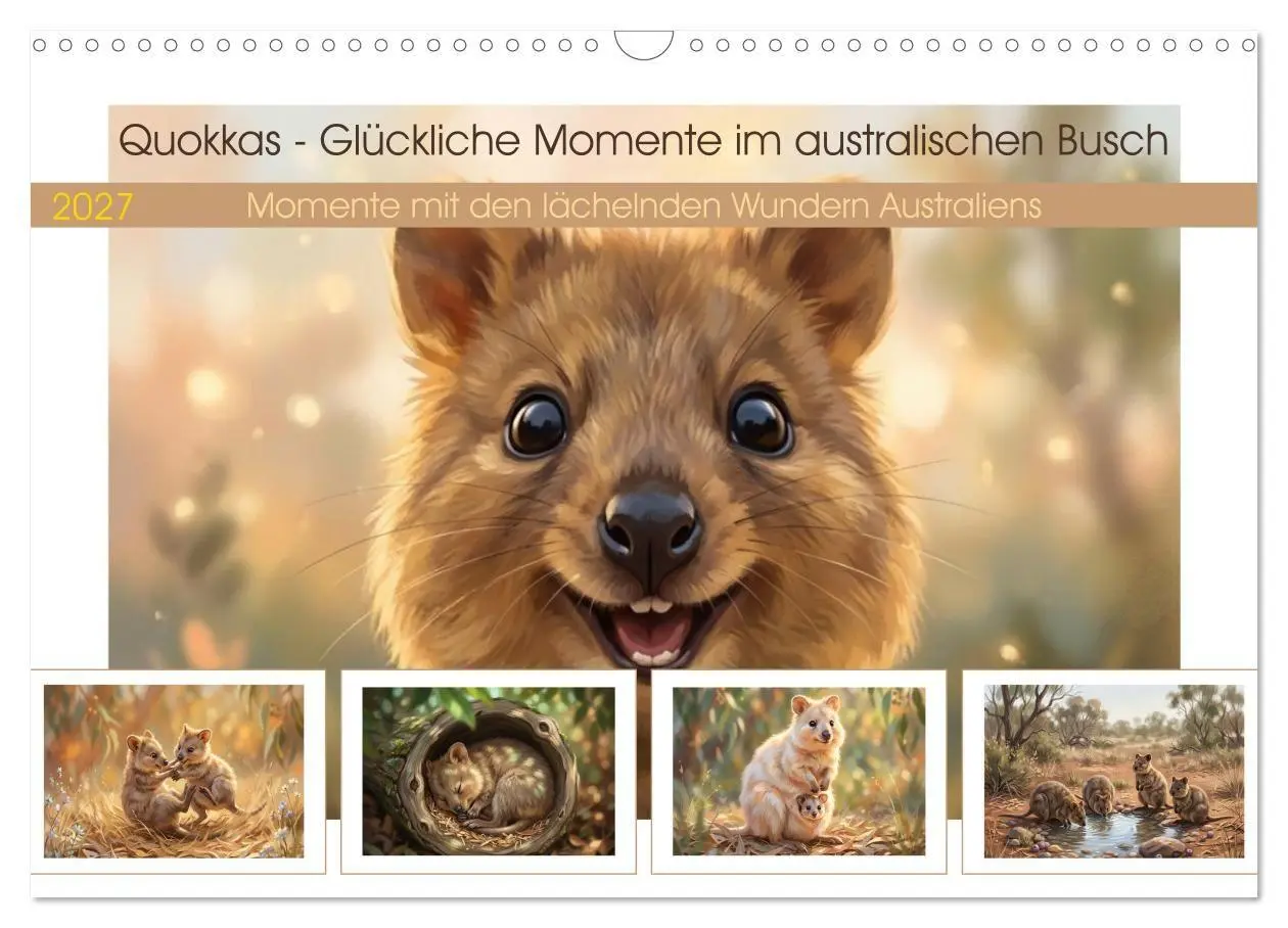 Cover: 9783516815078 | Quokkas - Glückliche Momente im australischen Busch (Wandkalender...