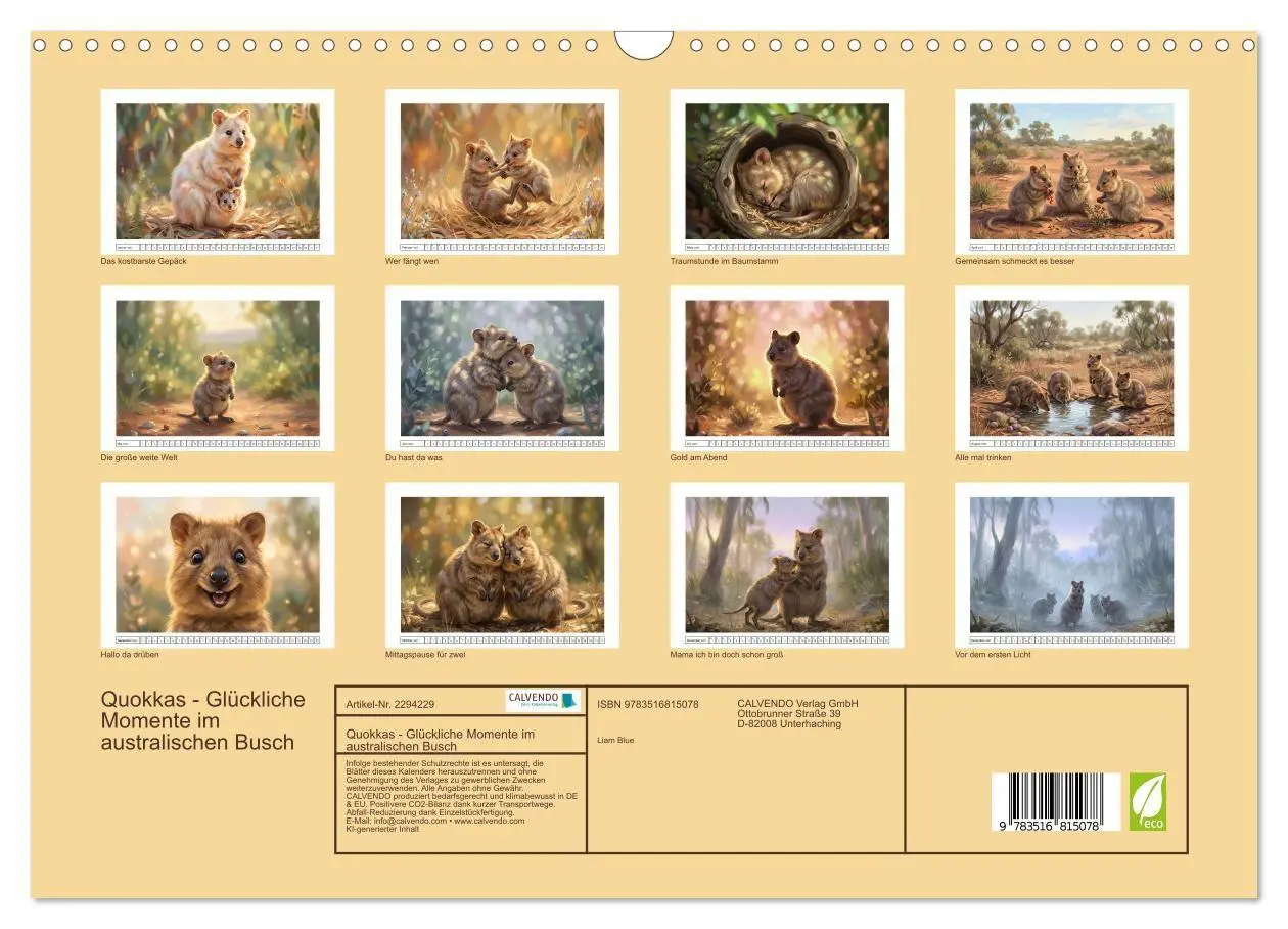 Bild: 9783516815078 | Quokkas - Glückliche Momente im australischen Busch (Wandkalender...
