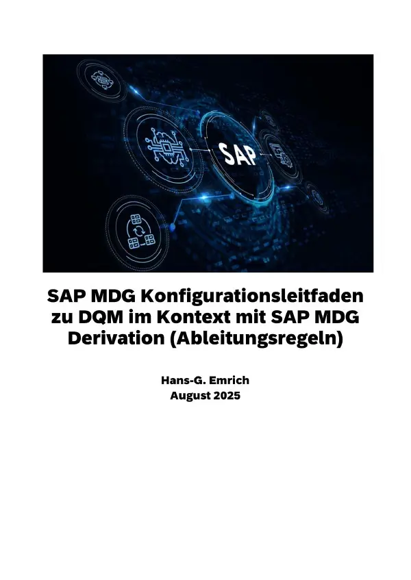 Cover: 9783819785078 | SAP MDG Konfigurationsleitfaden zu DQM im Kontext mit SAP MDG...