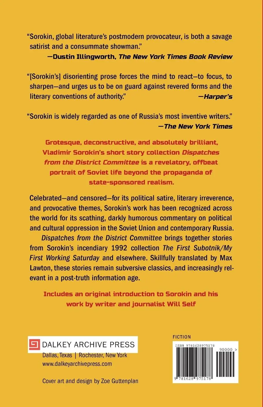 Rückseite: 9781628975178 | Dispatches from the District Committee | Vladimir Sorokin | Buch