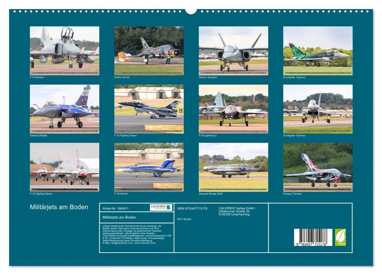 Bild: 9783457715178 | Militärjets am Boden (hochwertiger Premium Wandkalender 2026 DIN A2...