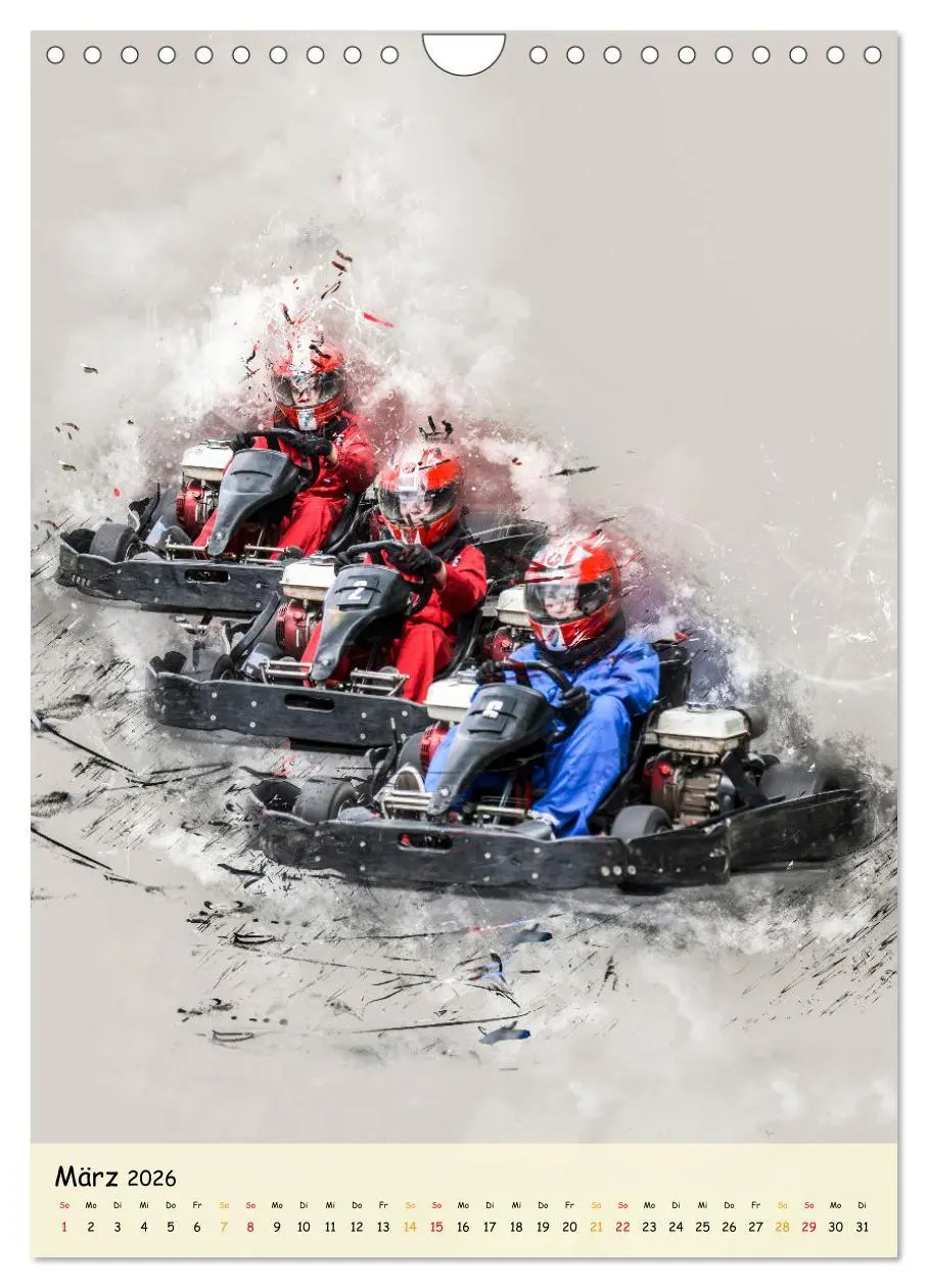 Bild: 9783516355178 | Gokart spektakulär (Wandkalender 2026 DIN A4 hoch), CALVENDO...