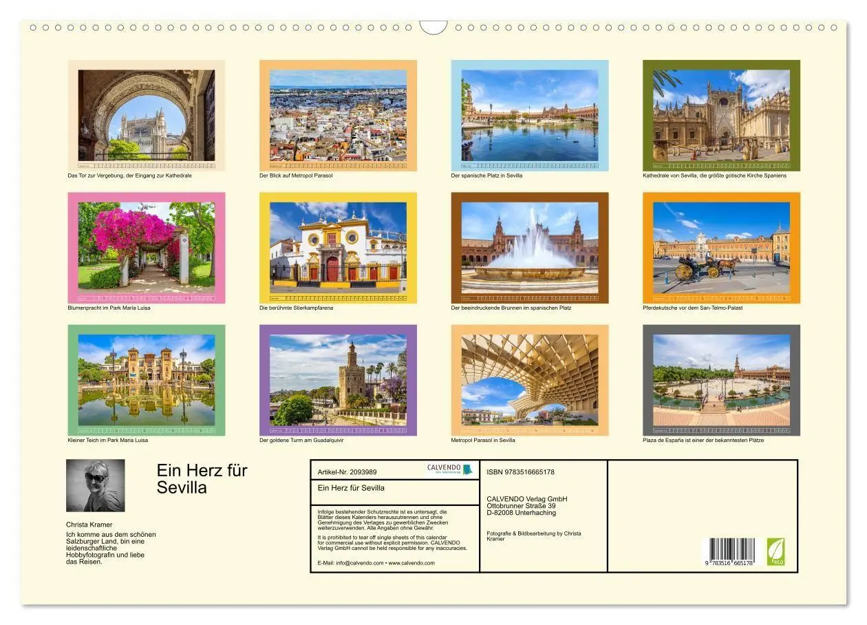 Bild: 9783516665178 | Ein Herz für Sevilla (Wandkalender 2026 DIN A2 quer), CALVENDO...