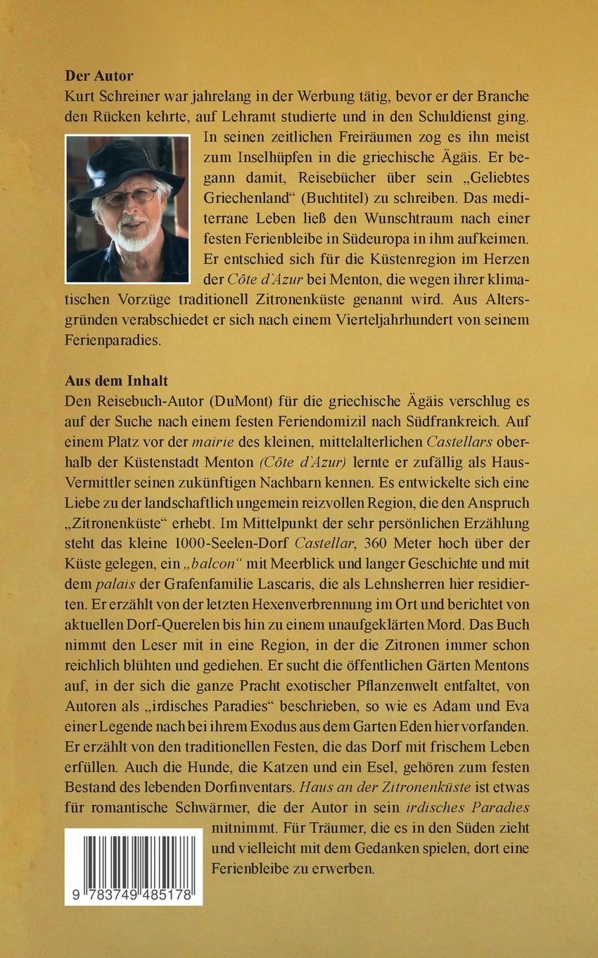 Rückseite: 9783749485178 | Haus an der Zitronenküste | Eine Hommage an mein Ferienparadies | Buch