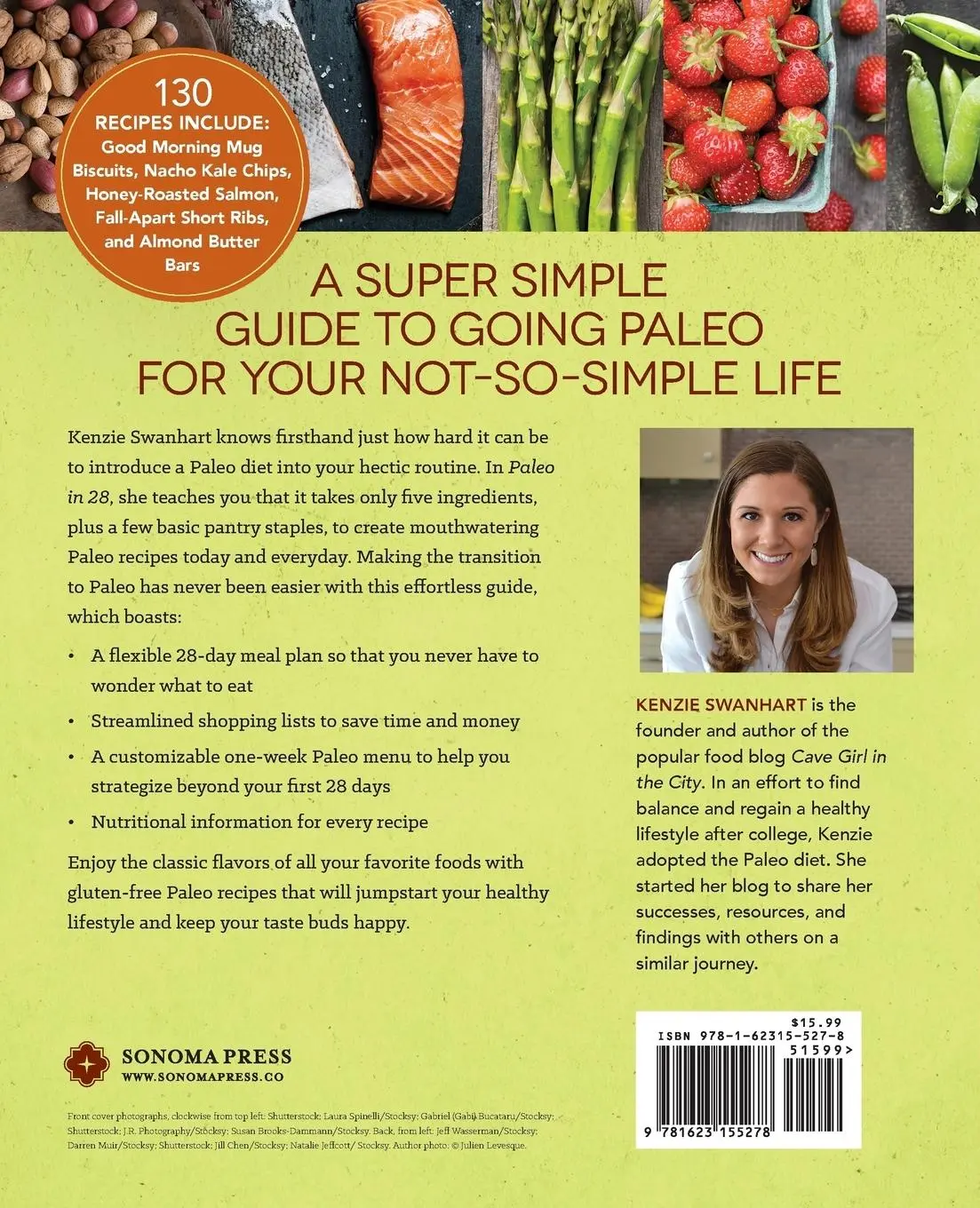 Rückseite: 9781623155278 | Paleo in 28 | 4 Weeks, 5 Ingredients, 130 Recipes | Kenzie Swanhart