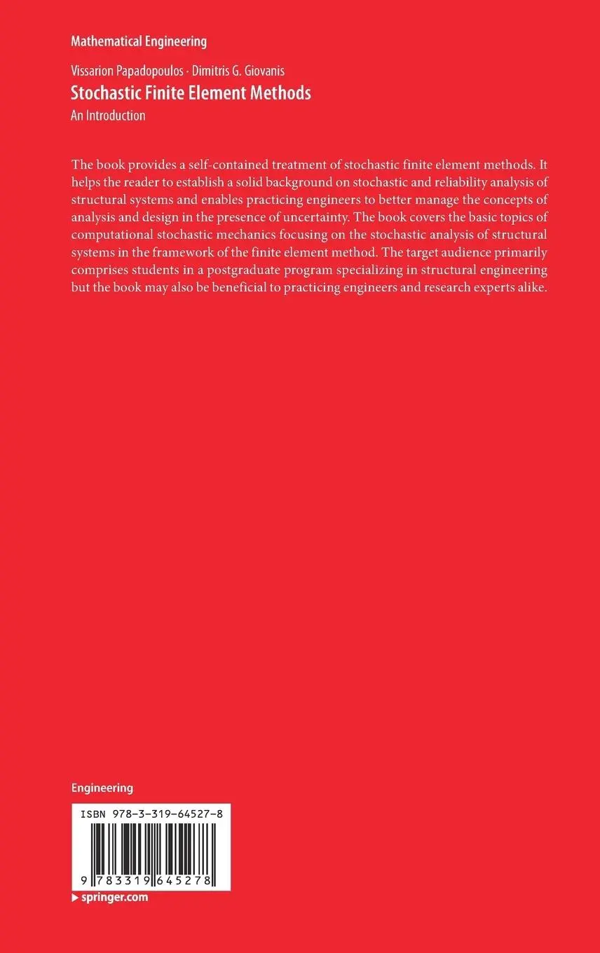 Rückseite: 9783319645278 | Stochastic Finite Element Methods | An Introduction | Giovanis (u. a.)