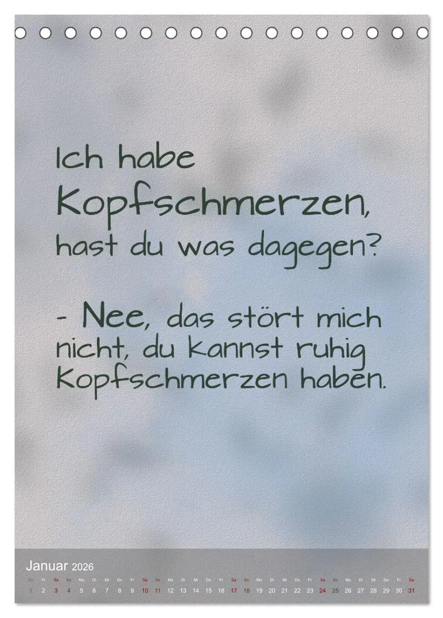 Bild: 9783516345278 | Heute ist ein guter Tag (Tischkalender 2026 DIN A5 hoch), CALVENDO...