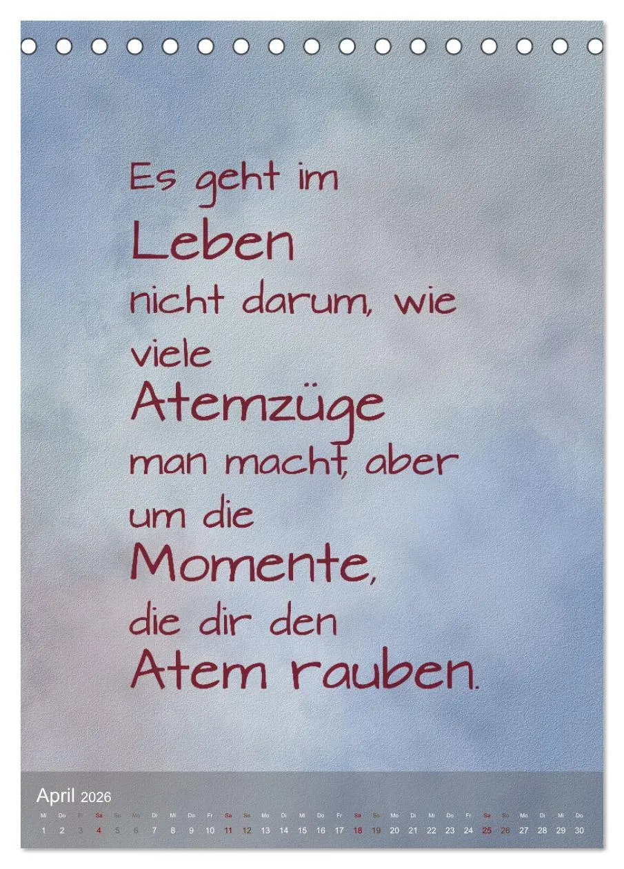 Bild: 9783516345278 | Heute ist ein guter Tag (Tischkalender 2026 DIN A5 hoch), CALVENDO...