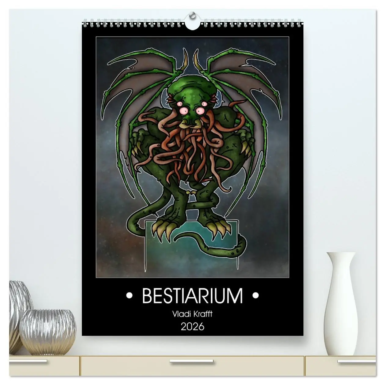 Cover: 9783516415278 | Bestiarium Vladi Krafft (hochwertiger Premium Wandkalender 2026 DIN...