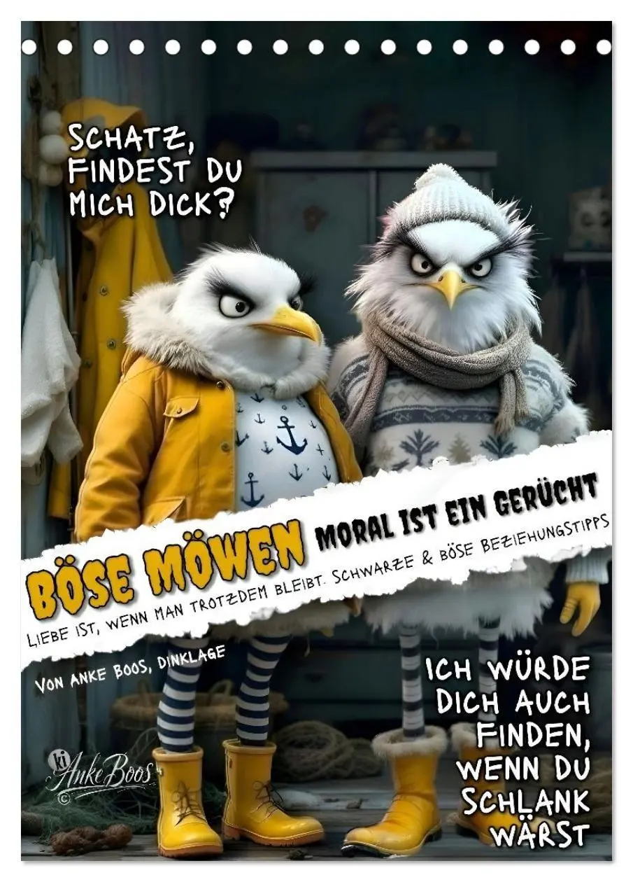 Cover: 9783594255278 | Böse Möwen - Moral ist ein Gerücht (Tischkalender 2027 DIN A5...
