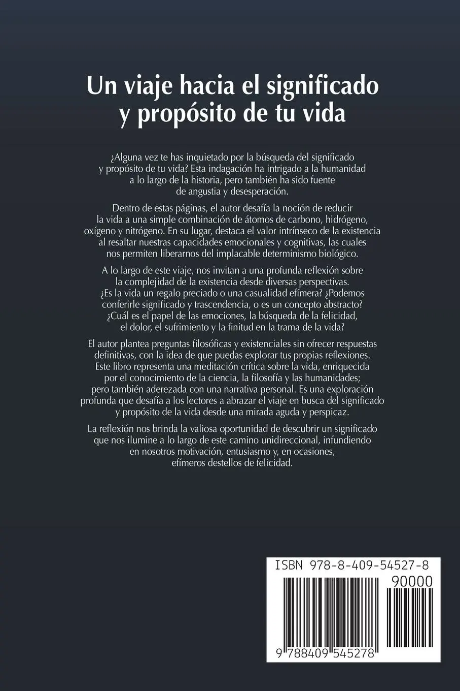 Rückseite: 9788409545278 | Un viaje hacia el significado y propósito de tu vida | Ramos | Buch