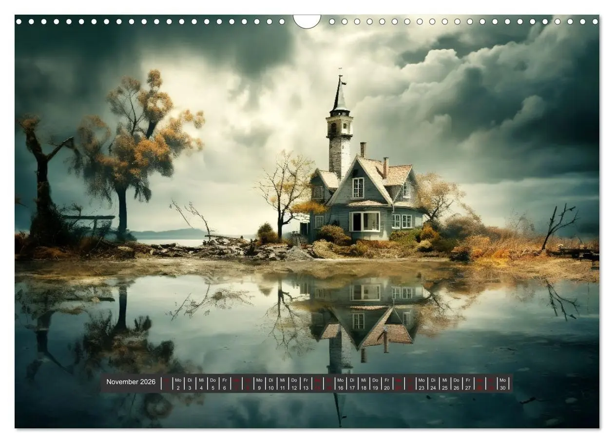 Bild: 9783457485378 | Unheimliche Behausungen (Wandkalender 2026 DIN A3 quer), CALVENDO...