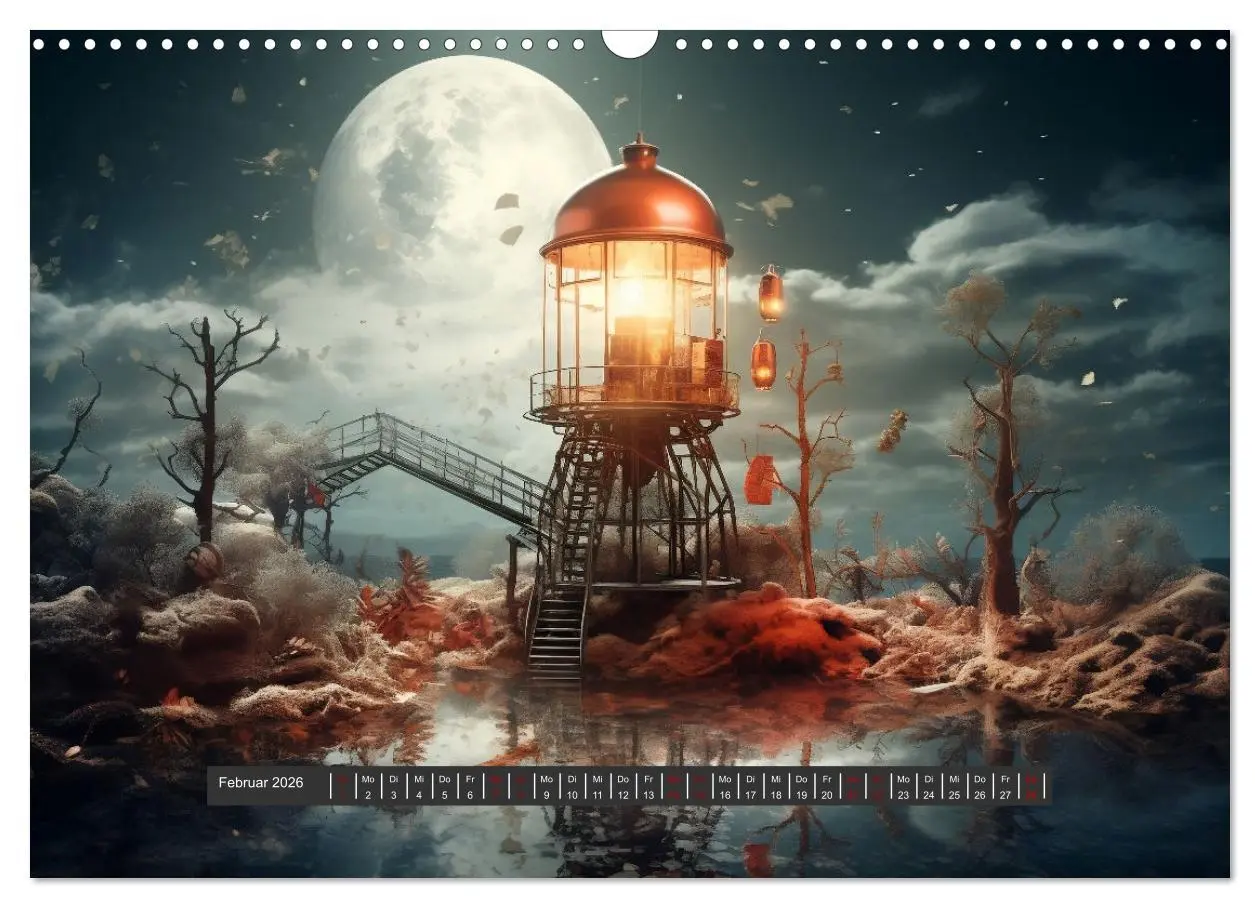Bild: 9783457485378 | Unheimliche Behausungen (Wandkalender 2026 DIN A3 quer), CALVENDO...
