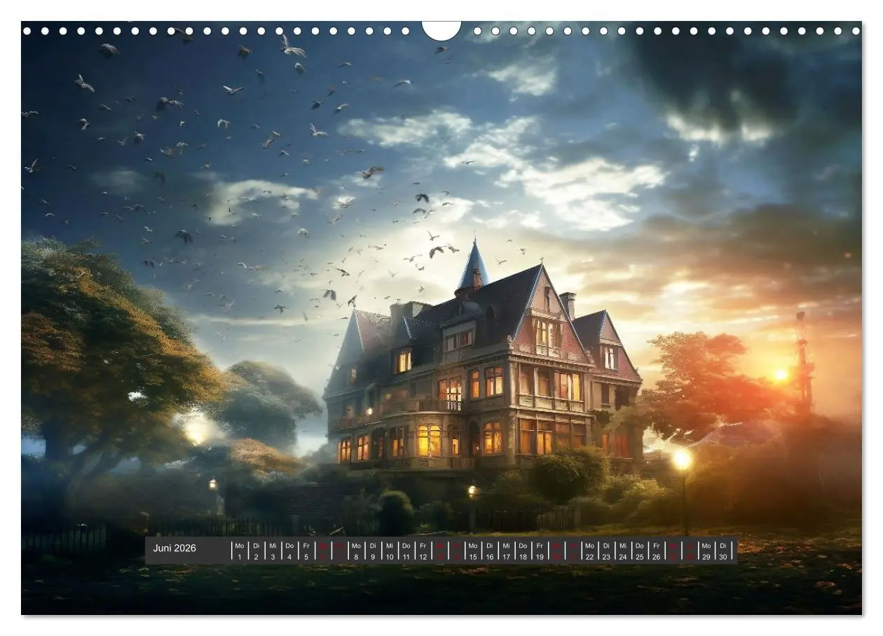 Bild: 9783457485378 | Unheimliche Behausungen (Wandkalender 2026 DIN A3 quer), CALVENDO...