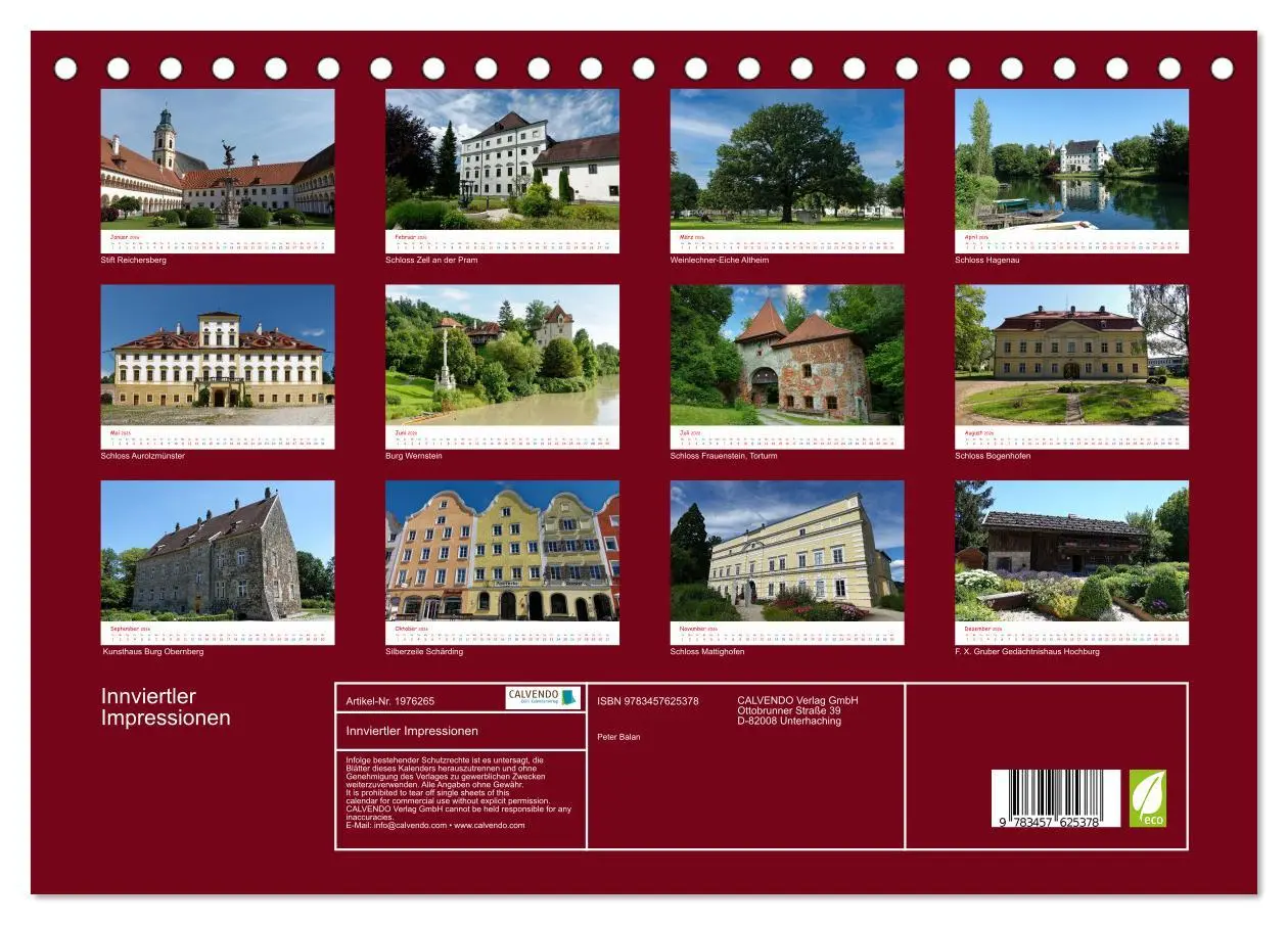 Bild: 9783457625378 | Innviertler Impressionen (Tischkalender 2026 DIN A5 quer), CALVENDO...