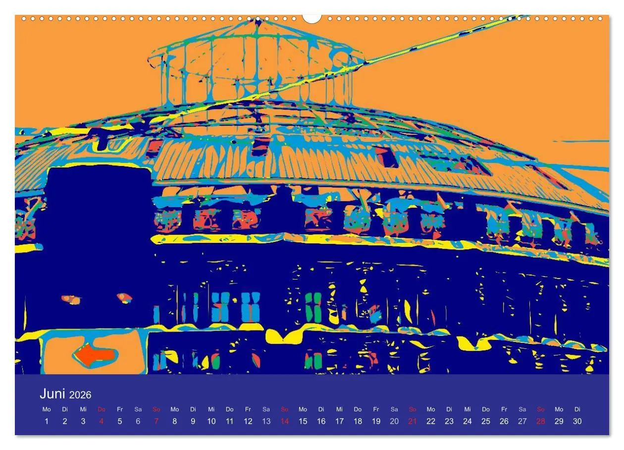 Bild: 9783516025378 | WIEN popartig (Wandkalender 2026 DIN A2 quer), CALVENDO Monatskalender