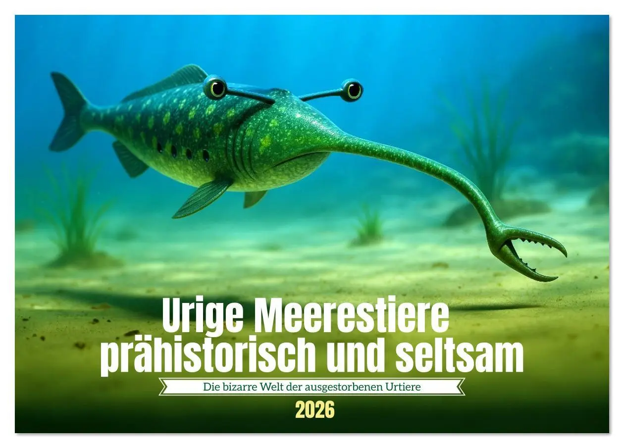 Cover: 9783516645378 | Urige Meerestiere prähistorisch und seltsam (Tischkalender 2026 DIN...