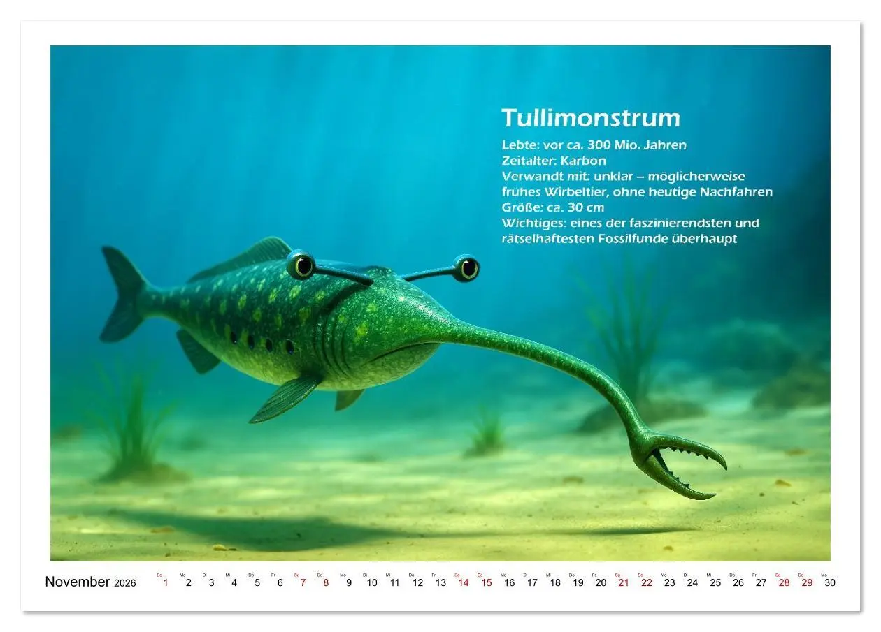 Bild: 9783516645378 | Urige Meerestiere prähistorisch und seltsam (Tischkalender 2026 DIN...