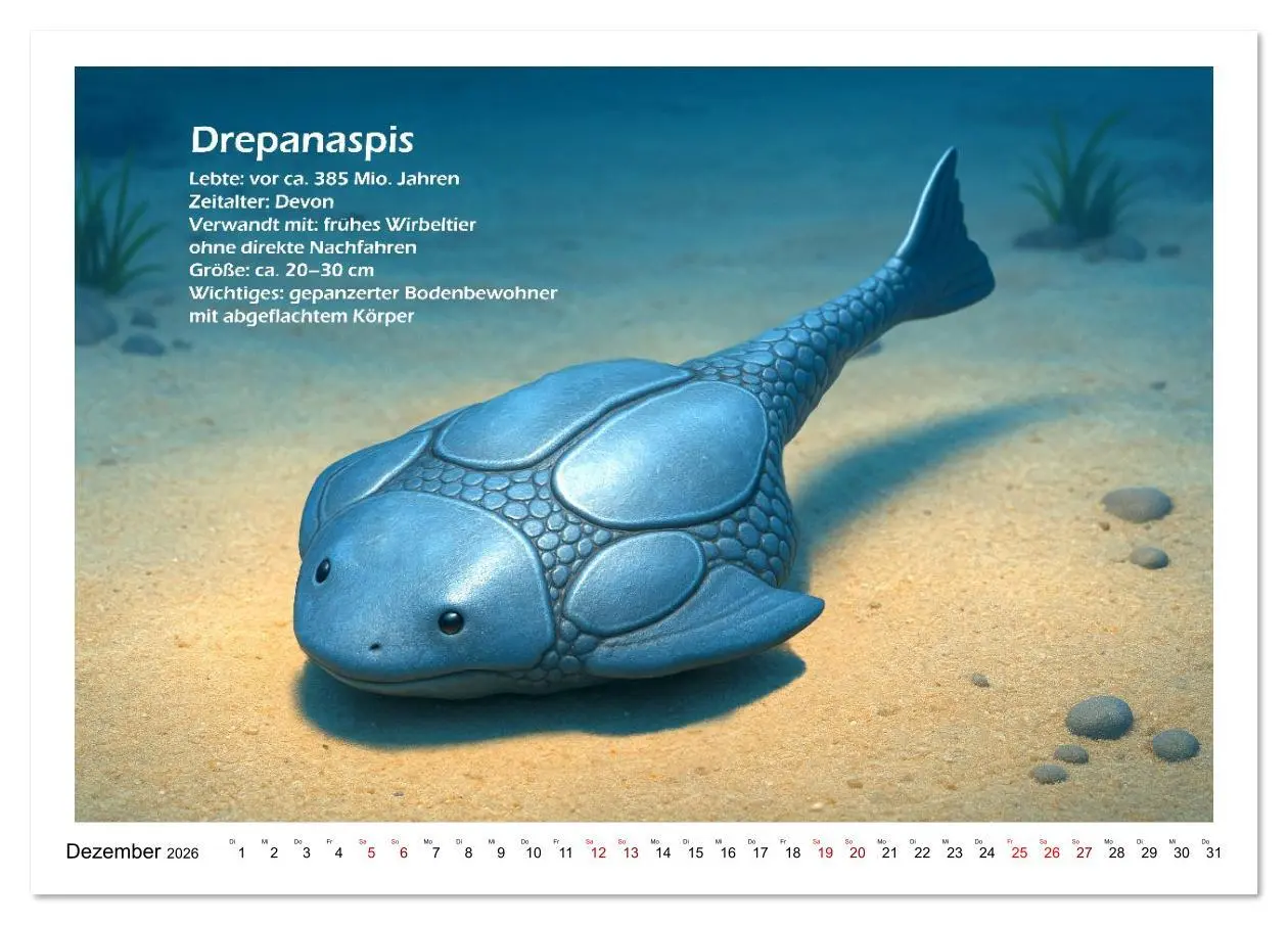 Bild: 9783516645378 | Urige Meerestiere prähistorisch und seltsam (Tischkalender 2026 DIN...