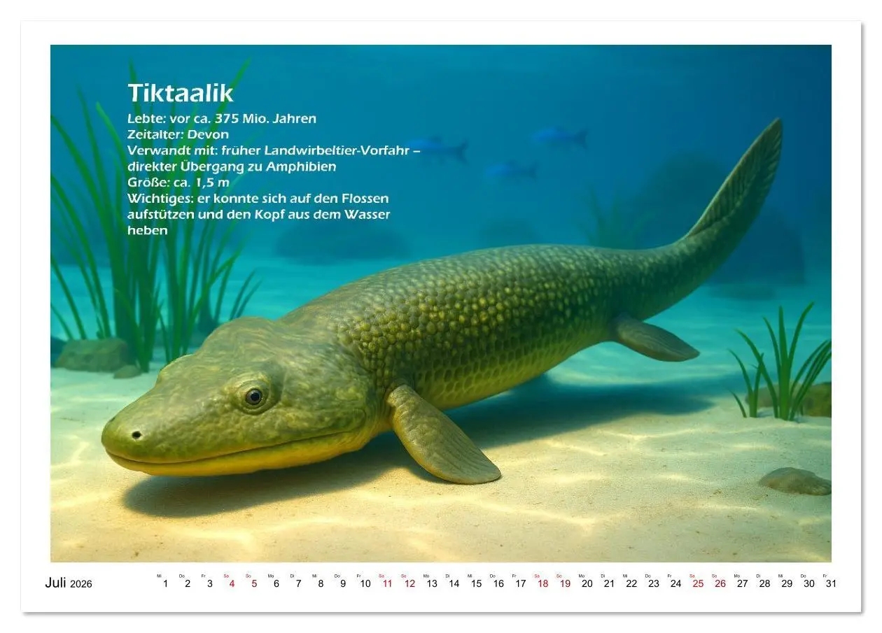 Bild: 9783516645378 | Urige Meerestiere prähistorisch und seltsam (Tischkalender 2026 DIN...