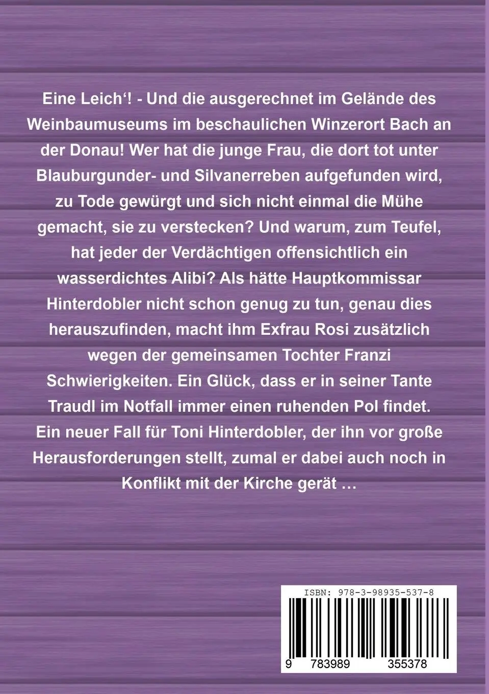 Rückseite: 9783989355378 | Rebentod | Mord im Bacherer Weinberg | Martina Schmid | Taschenbuch