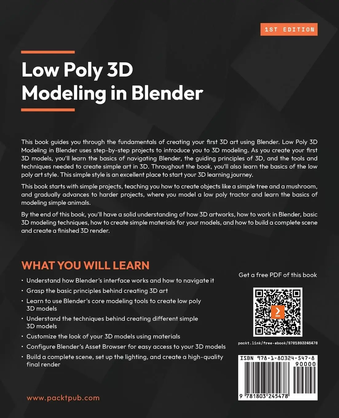 Rückseite: 9781803245478 | Low Poly 3D Modeling in Blender | Samuel Sullins | Taschenbuch | 2024
