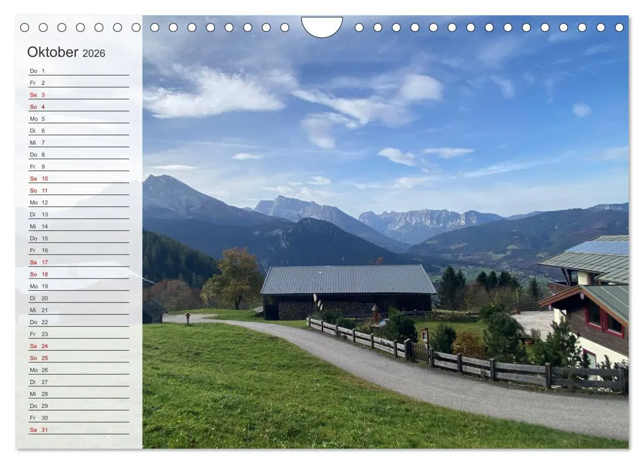 Bild: 9783457305478 | Alpenauszeit - Die Berghütten unserer Alpen (Wandkalender 2026 DIN...