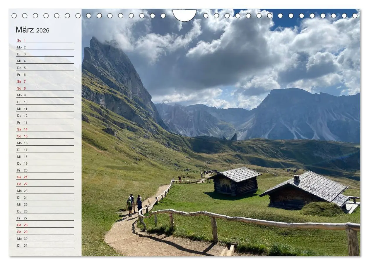 Bild: 9783457305478 | Alpenauszeit - Die Berghütten unserer Alpen (Wandkalender 2026 DIN...