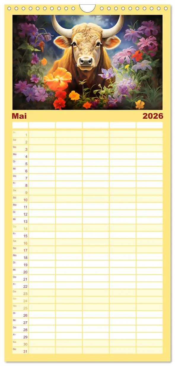Bild: 9783516495478 | Familienplaner 2026 - Sternzeichen-Kalender - Galaktische Porträts...