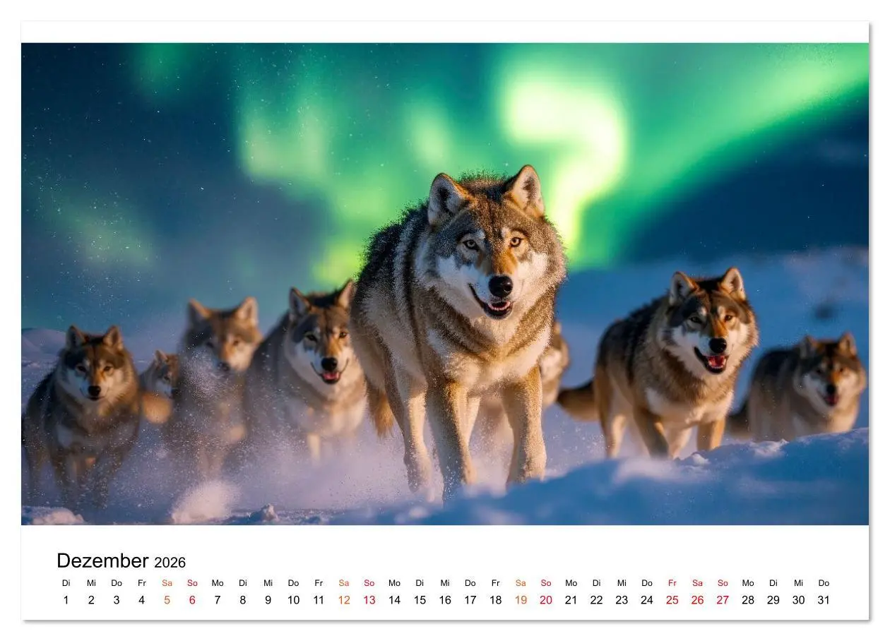 Bild: 9783516635478 | Im Reich der Wölfe (Wandkalender 2026 DIN A2 quer), CALVENDO...