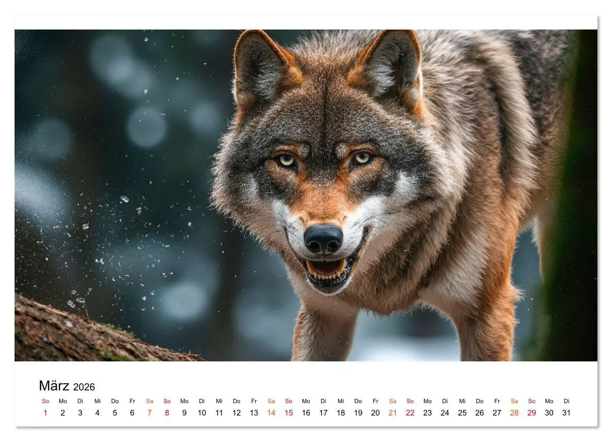 Bild: 9783516635478 | Im Reich der Wölfe (Wandkalender 2026 DIN A2 quer), CALVENDO...