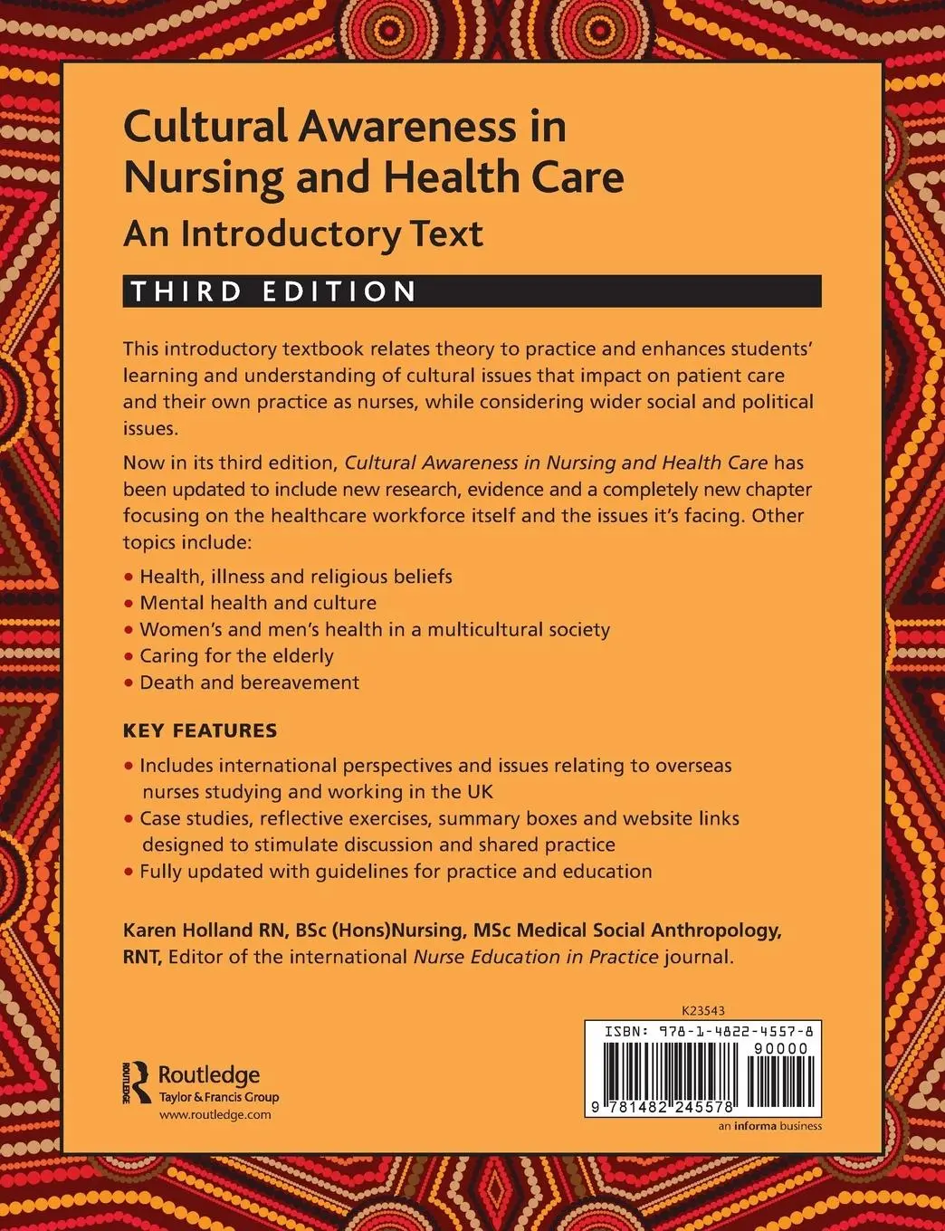 Rückseite: 9781482245578 | Cultural Awareness in Nursing and Health Care | An Introductory Text