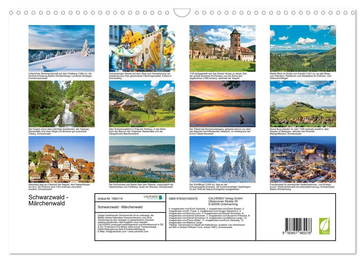 Bild: 9783457465578 | Schwarzwald - Märchenwald (Wandkalender 2026 DIN A3 quer), CALVENDO...