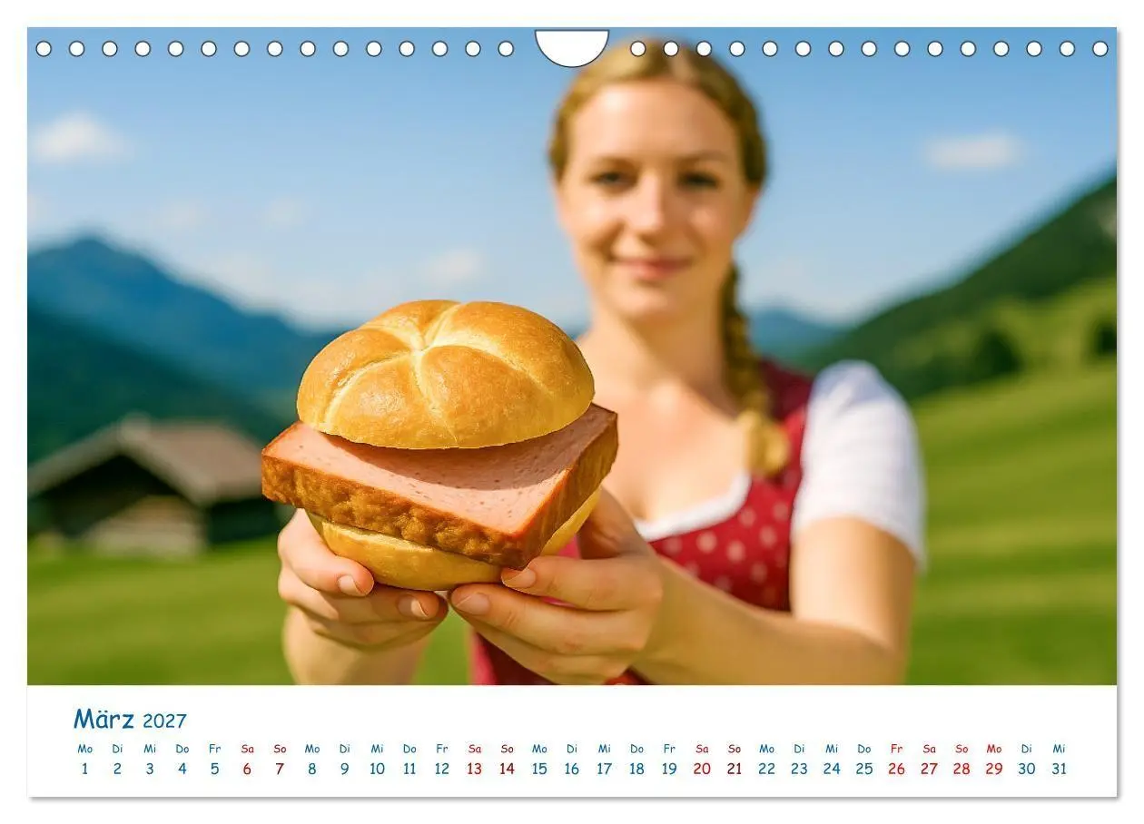 Bild: 9783516865578 | Leberkäse-Kalender - Die Leberkässemmel aus Bayern (Wandkalender...