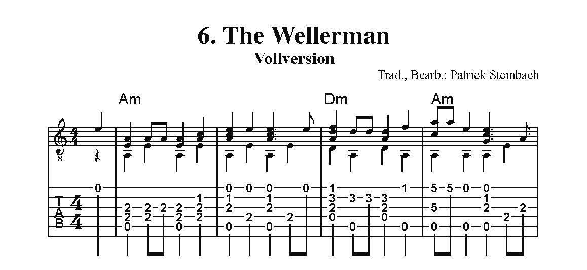 Bild: 9783869475578 | Soon May The Wellerman Come. Für Gitarre | Patrick Steinbach | 12 S.