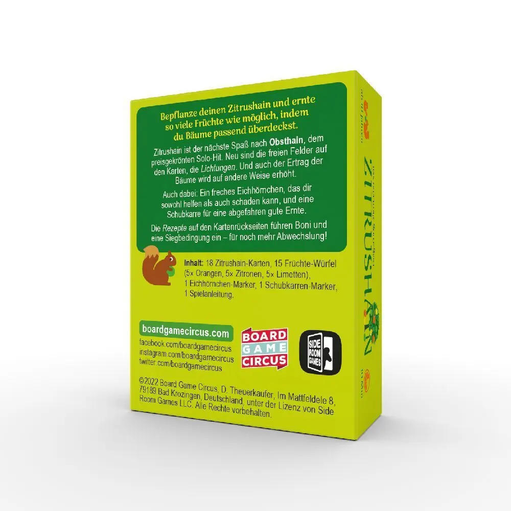 Bild: 4270001195678 | Zitrushain | Ein Solo-Spiel | Mark Tuck | Spiel | In Spielebox | 2023