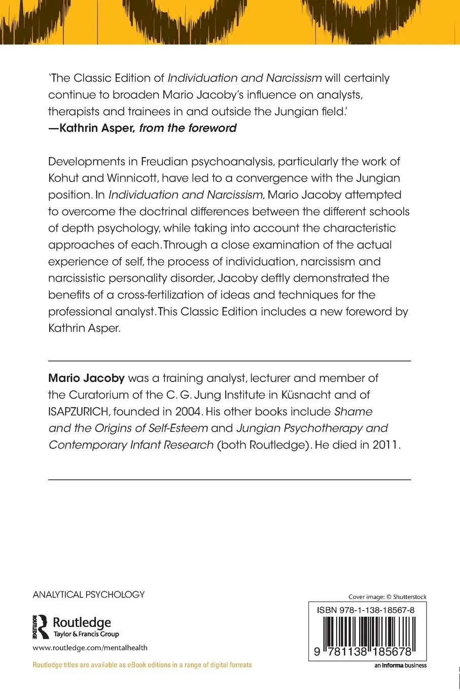 Rückseite: 9781138185678 | Individuation and Narcissism | Mario Jacoby | Taschenbuch | Englisch
