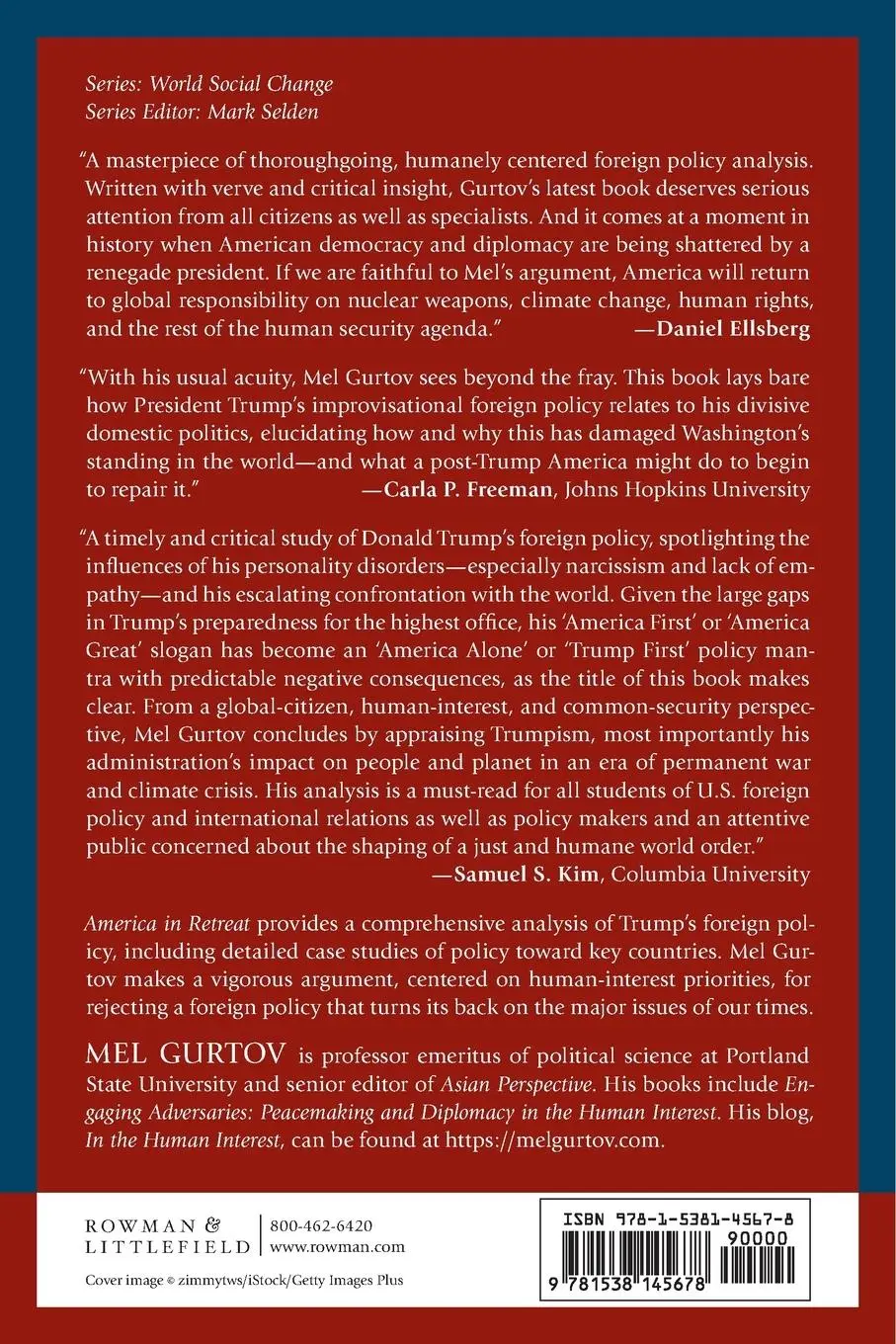 Rückseite: 9781538145678 | America in Retreat | Foreign Policy under Donald Trump | Mel Gurtov