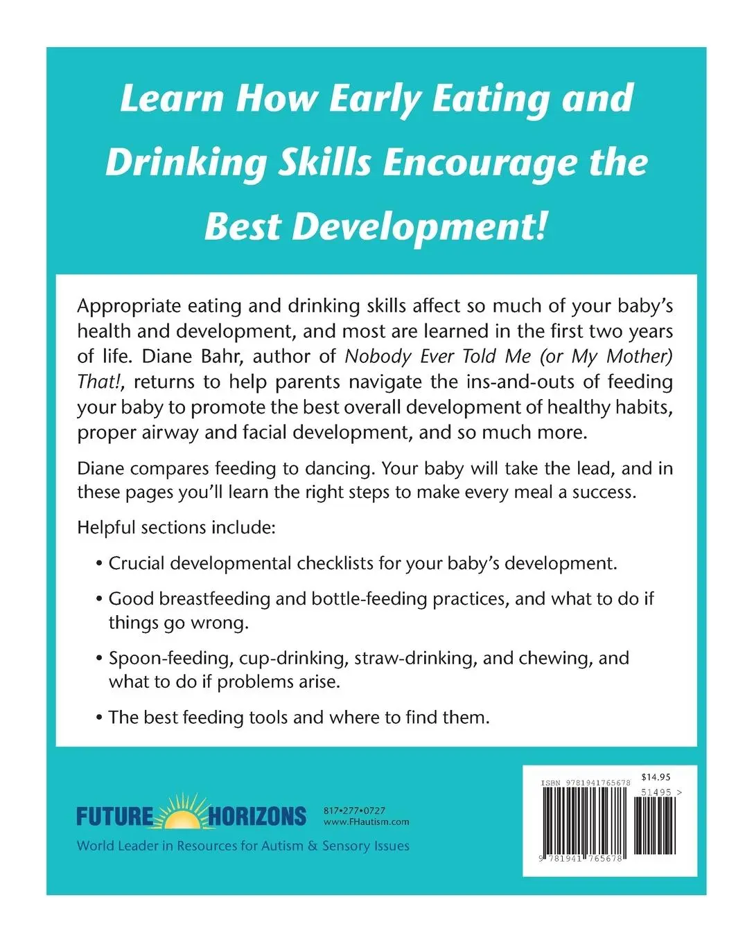 Rückseite: 9781941765678 | Feed Your Baby and Toddler Right | Diane Bahr | Taschenbuch | Englisch