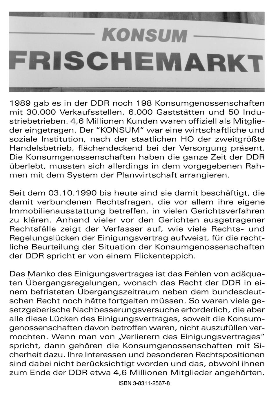 Rückseite: 9783831125678 | Zweckfremde Konsumeigene Grundstücke | Wolfgang Klette | Taschenbuch