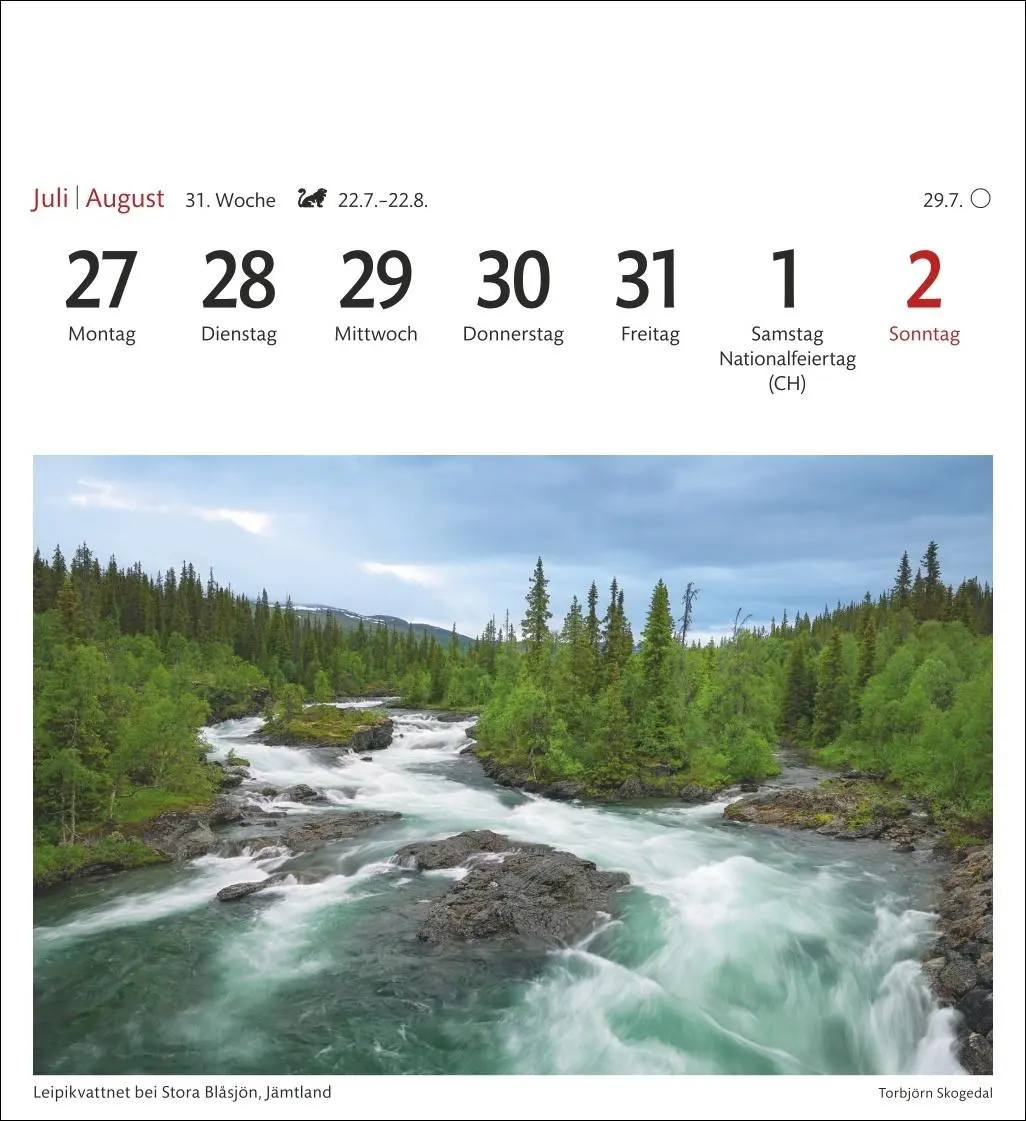Bild: 9783840035678 | Schweden Sehnsuchtskalender 2026 - Wochenkalender mit 53 Postkarten