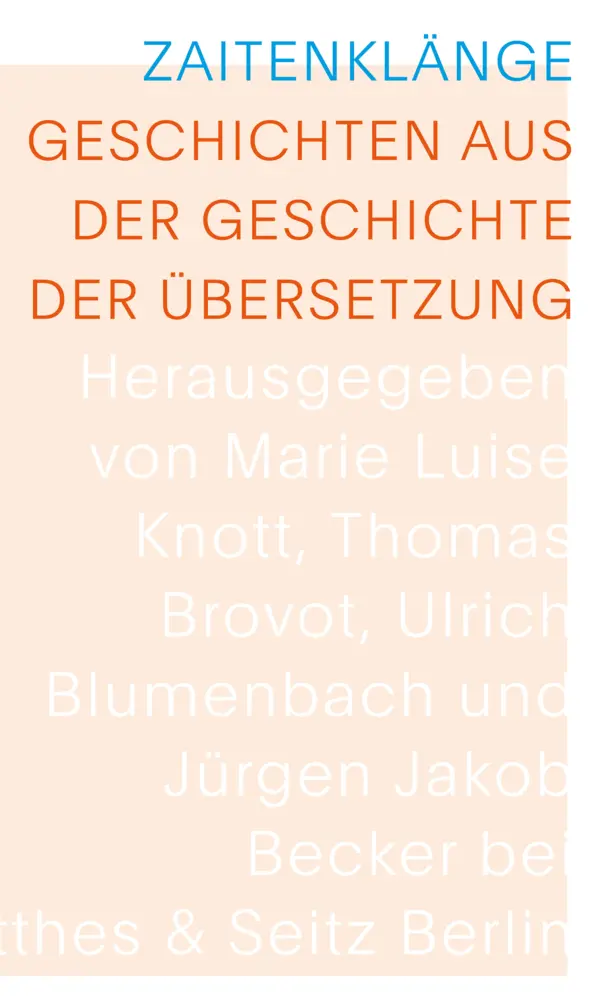 Cover: 9783957575678 | Zaitenklänge | Geschichten aus der Geschichte der Übersetzung | Buch