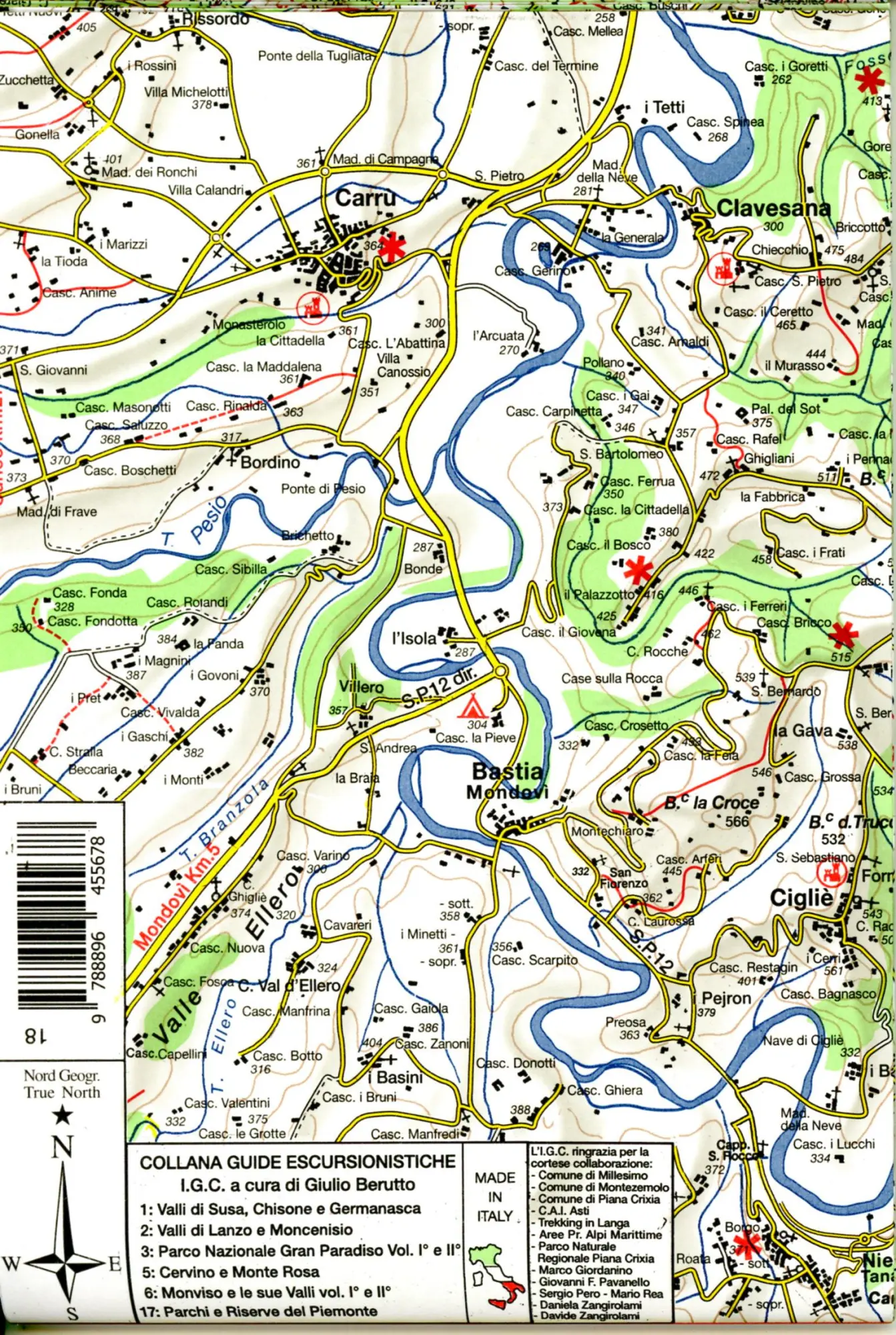 Bild: 9788896455678 | Wanderkarte 18 Langhe 1:50000 | (Land-)Karte | Italienisch | 2019
