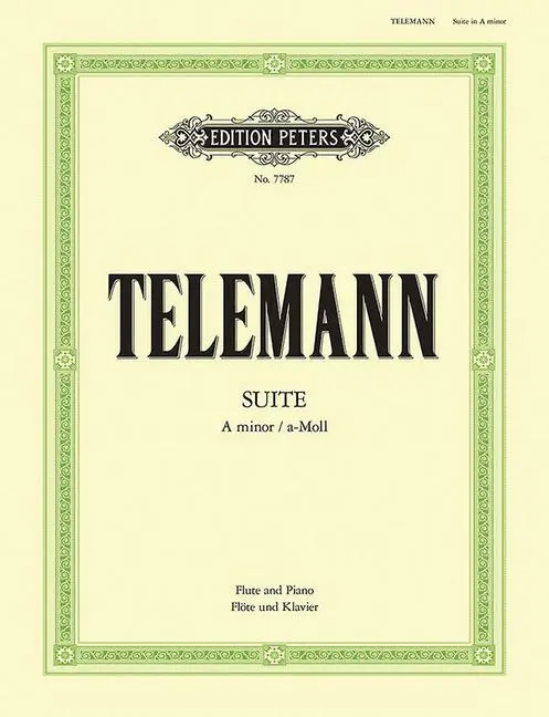 Cover: 9790577085678 | Suite in A Minor | Flöte &amp; Klavier | Georg Philipp Telemann | Buch