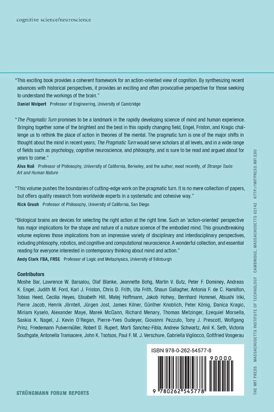 Rückseite: 9780262545778 | The Pragmatic Turn | Toward Action-Oriented Views in Cognitive Science
