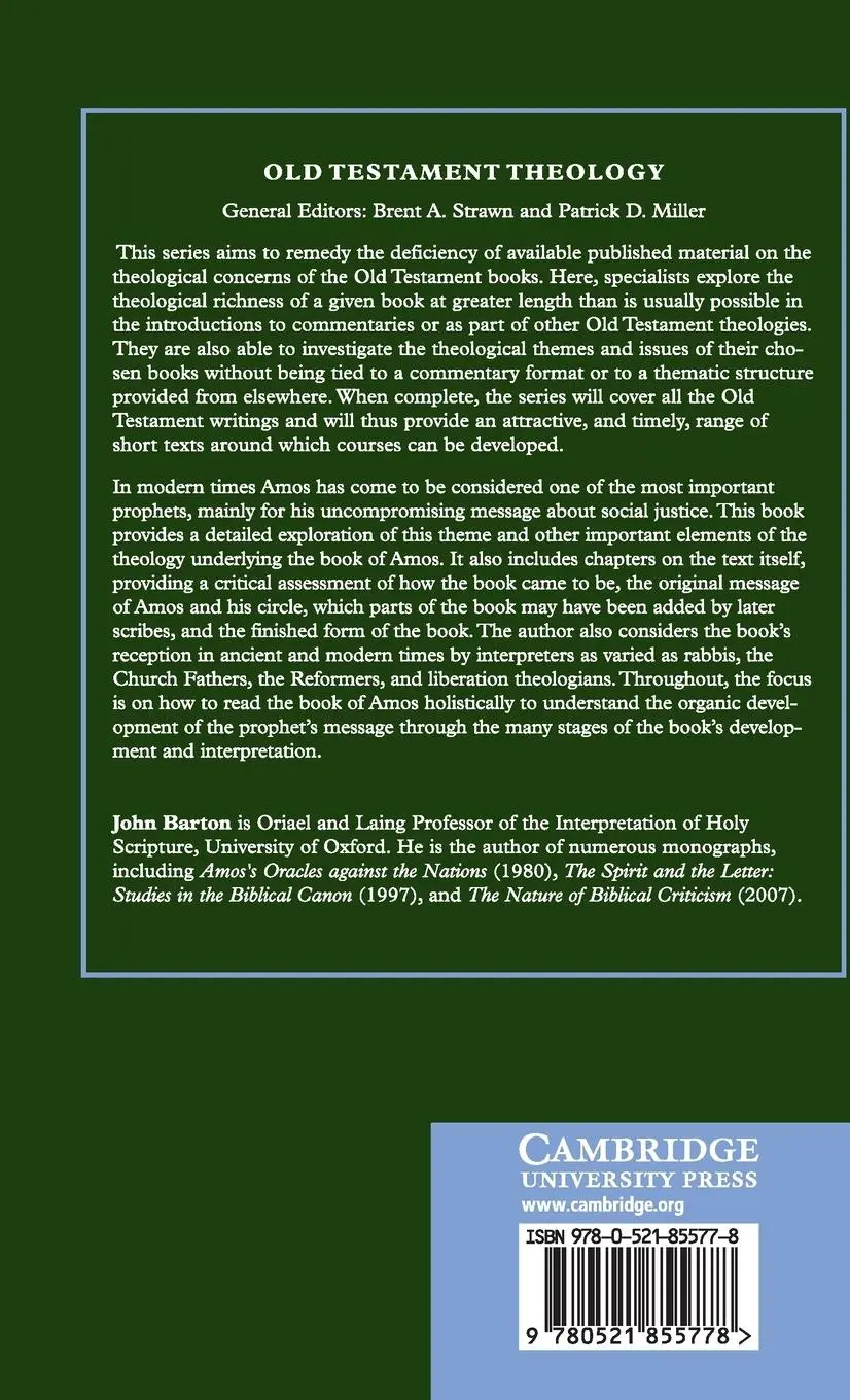Rückseite: 9780521855778 | The Theology of the Book of Amos | John Barton | Buch | Englisch