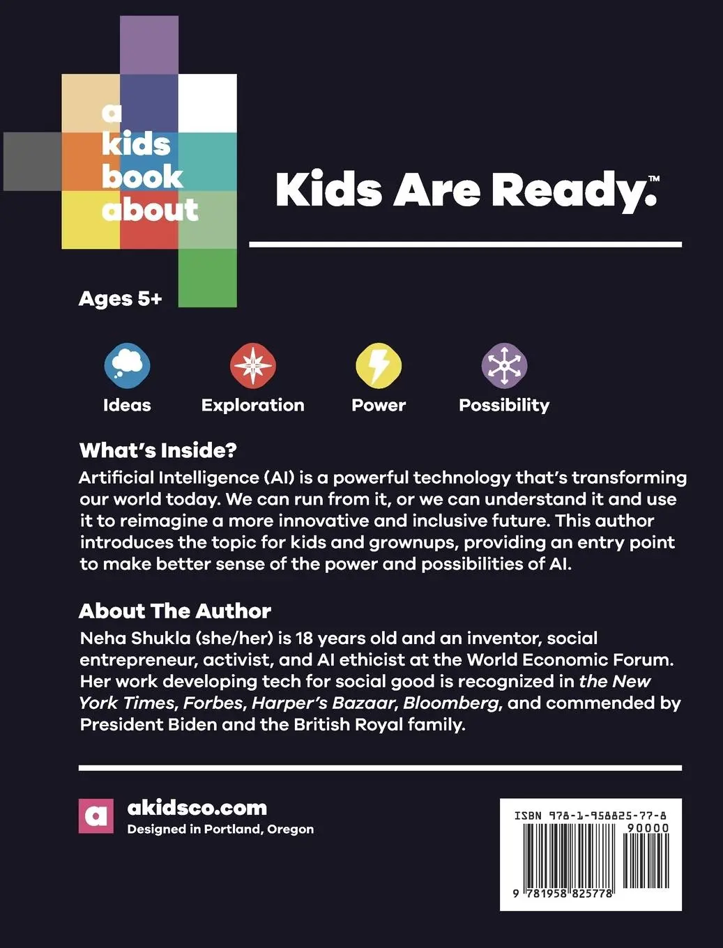 Rückseite: 9781958825778 | A Kids Book About AI | Neha Shukla | Buch | Englisch | 2023