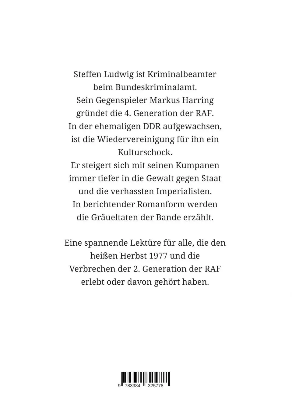 Rückseite: 9783384325778 | Terror | Die 4. Generation der RAF | Jürgen Behrens | Taschenbuch